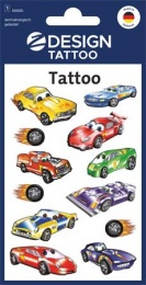 Matrica, tetoválás, 1 ív, 76x120 mm, AVERY ZWECKFORM, "Z-Design No.56685", autók