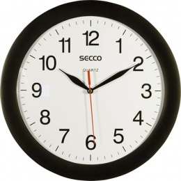Falióra, 30 cm,  SECCO, fekete kerettel