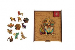 Puzzle, fa, A4, 90 darabos, PANTA PLAST "Puppy"