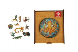 Puzzle, fa, A4, 100 darabos, PANTA PLAST "Octopus"