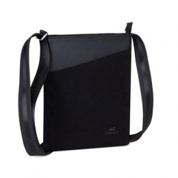 Oldaltáska, tablet 8", RIVACASE "Cardiff Canvas 8509", fekete