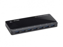 USB elosztó-HUB, 7 port, USB 3.0, 5 Gbps, TP-LINK "UH720"